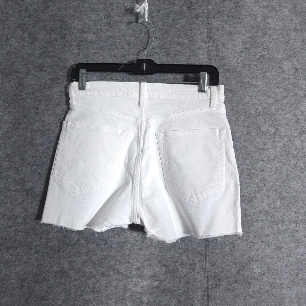 Gap Denim Shorts White Size 6 28 Cigarette Optic White Hot Pants For Good Cotton - Picture 4 of 15